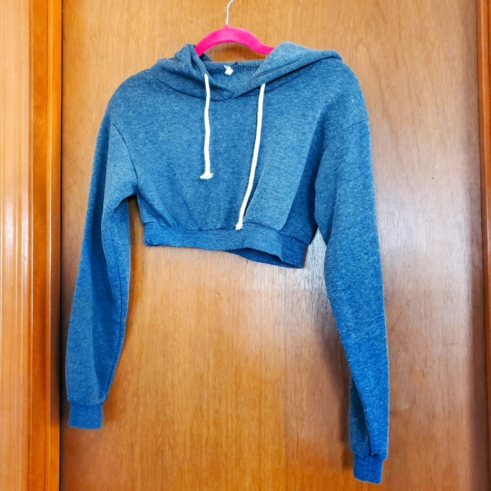 Grey crop top sweatshirt